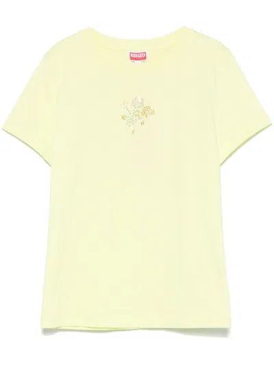 Kenzo Jungle Flower Class T-shirt In Yellow