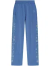 Kenzo Jungle Flower Wide-leg Track Pants In 蓝色