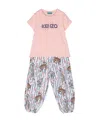 Kenzo Jungle-print Pants In Pink