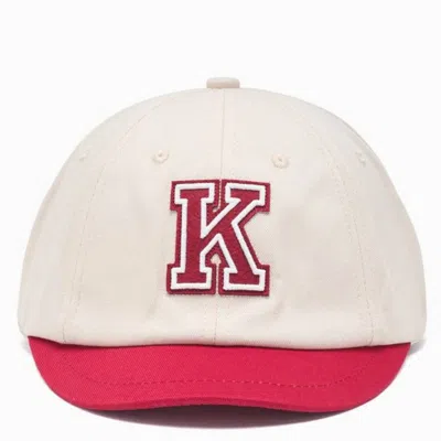 Kenzo K Embroidered Baseball Cotton Cap In Gray