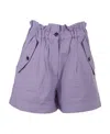 Kenzo K Patch High-rise Shorts In Purple