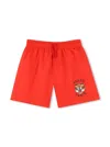 Kenzo Elastic Waist Swimming Trunks In Red
