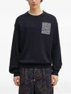 Kenzo Kamon Intarsia-logo Sweater In Black