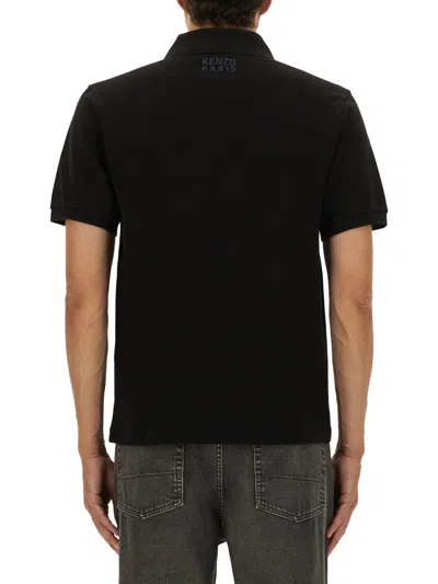 Kenzo Black Polo Shirt With Logo