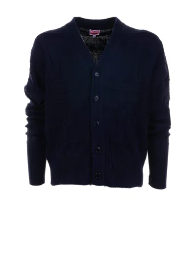 Kenzo Cardigan With Buttons In Blue