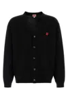 Kenzo V-neckline Cuffs And Hem In Ribbing In Black