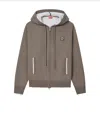 Kenzo Logo Patch Zip-up Jacket In Brown