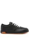 Kenzo Men's Dome Grained Leather Low-top Sneakers In Black