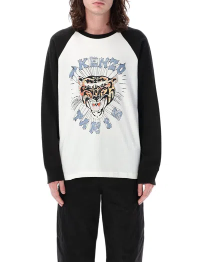 Kenzo " Drawn Varsity" T- Shirt In Black