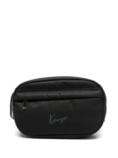 Kenzo Fanny Pack With Embroidered Logo In Black
