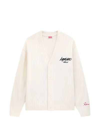Kenzo Futura Cardigan In Neutral