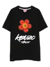 Kenzo Futura Graphic Print Boke Flower T-shirt In Black