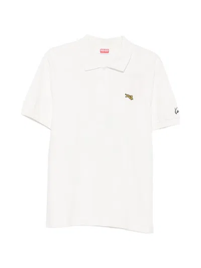 Kenzo Gots Cotton Polo Shirt In White