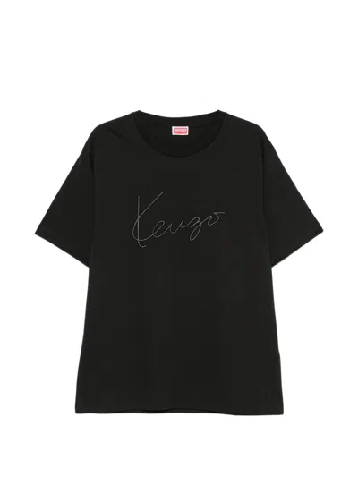 Kenzo Gots Certified Signature Classic T-shirt For Men In Black