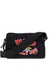 Kenzo Messenger Bag Rectangular Shape Graphic Print Strap In Black