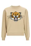 Kenzo 'happy Tiger' Crew Neck Sweatshirt In Brown