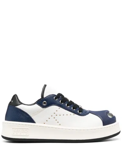 Kenzo Hoops Low Top Sneakers In Blue