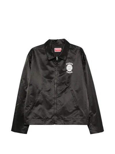 Kenzo Jacket With Printed Logo In Black
