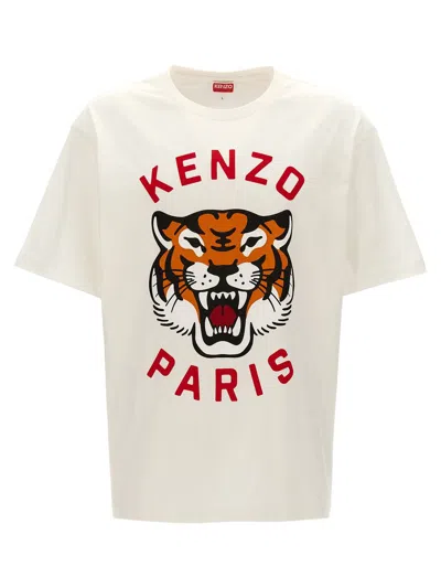 Kenzo ' Lucky Tiger' T-shirt In White