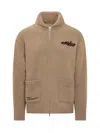 Kenzo X Futura 2000 Flower-intarsia Zip Cardigan In Neutral