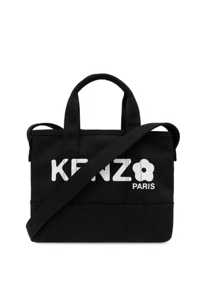 Kenzo Open Top Tote Bag In Black