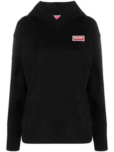 Kenzo Paris Oversized Cotton Hoodie In Black