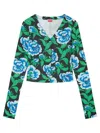 Kenzo ' Peonies' Cardigan In Multi