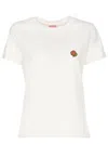 Kenzo Crew Neck Top With Boke Flower Motif In White