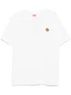 Kenzo Happy Tiger Embroidered Polo Shirt In White
