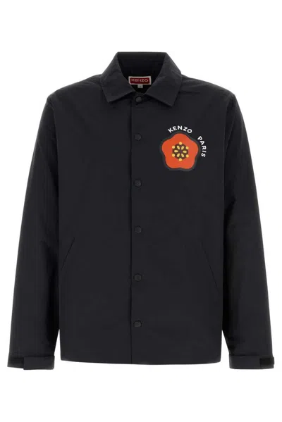 Kenzo Giubbino In Misto Cotone Nero Uomo In Black