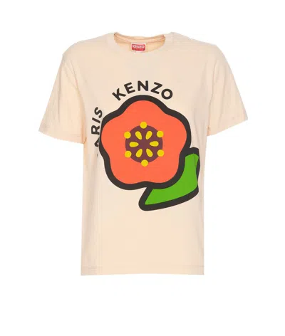 Kenzo Pop Loose T-shirt In Beige