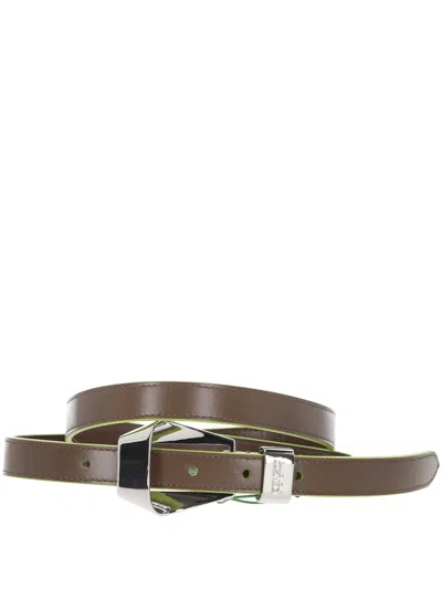 Kenzo Ribbon Belt In Grey