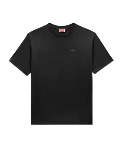 Kenzo Signature Embroidered T-shirt In Black