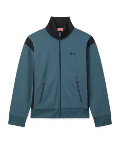 Kenzo Signature Track Jacket In Blue