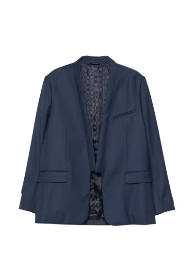 Kenzo Shawl-lapel Jacket In Blue