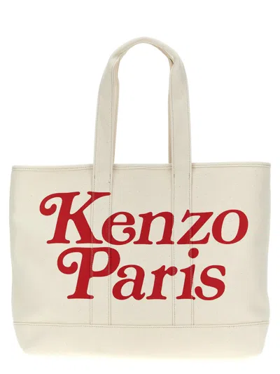 Kenzo Off-white  Paris Verdy Edition Utility Large Tote In Beige