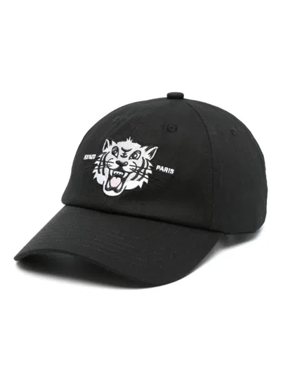 Kenzo Varsity Baseball Cap In Black