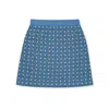 Kenzo Weave Woven-patterned Mini Skirt In Bleu Ciel