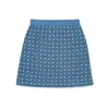 Kenzo Weave Woven-patterned Mini Skirt In Bleu Ciel