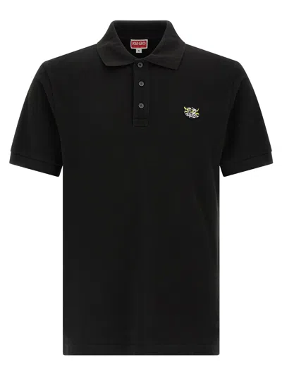 Kenzo ' Wild Tiger' Polo Shirt In Black
