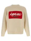 Kenzo Futura 2000 Wool Sweater With Graphic Print In Neutral
