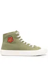 Kenzo Embroidered Motif Ankle-length High-top Sneakers In Multicolor
