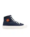 Kenzo Versatile High-top Canvas Sneakers In Black