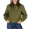 KENZO KENZO KHAKI HANA LEOPARD DETTAIL BOMBER JACKET