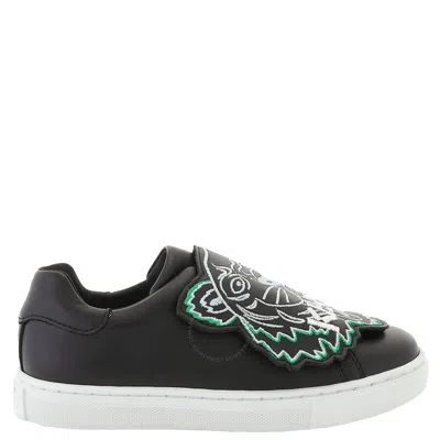 Kenzo Kids Black Icon Tiger Slip-on Sneakers