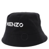 KENZO KENZO KIDS BLACK LOGO PRINT SPORT BUCKET HAT