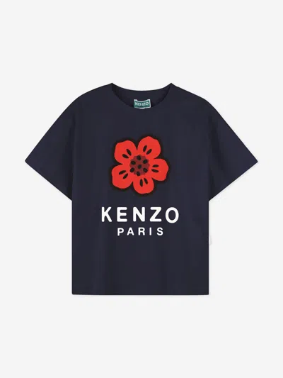 Kenzo Kids Boke Flower T-shirt In Blue