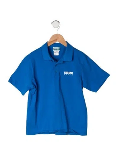 Pre-owned Kenzo Kids Boys Collar Shirt In Blue
