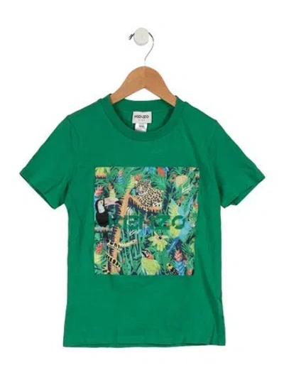 Pre-owned Kenzo Kids Boys' Graphic Print T-shirt In Green