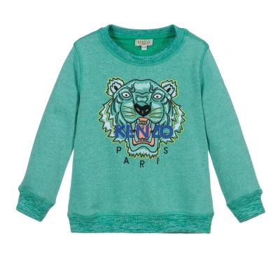 Kenzo Kids Boys Green Tiger Sweatshirt